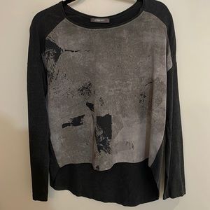 Crea Concept too. High low. Mix of fabrics adds interest.